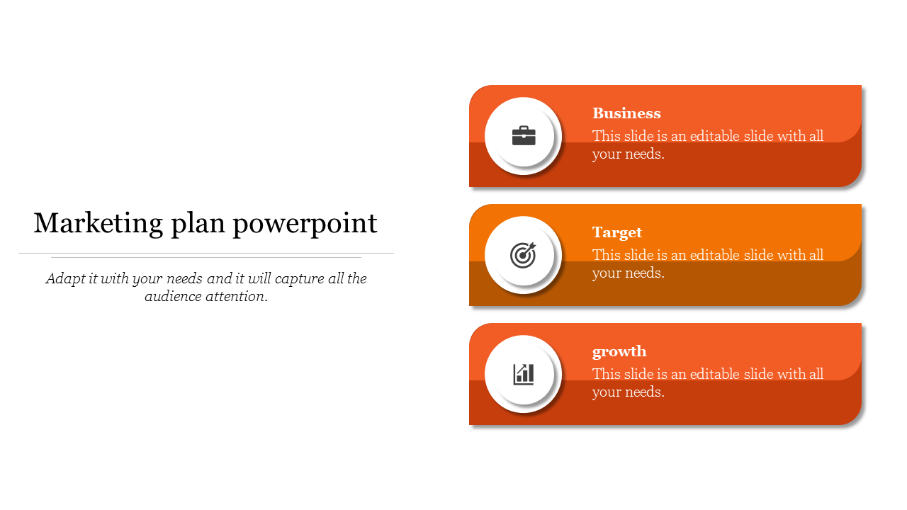 Free - Editable Marketing Plan PowerPoint For Presentation